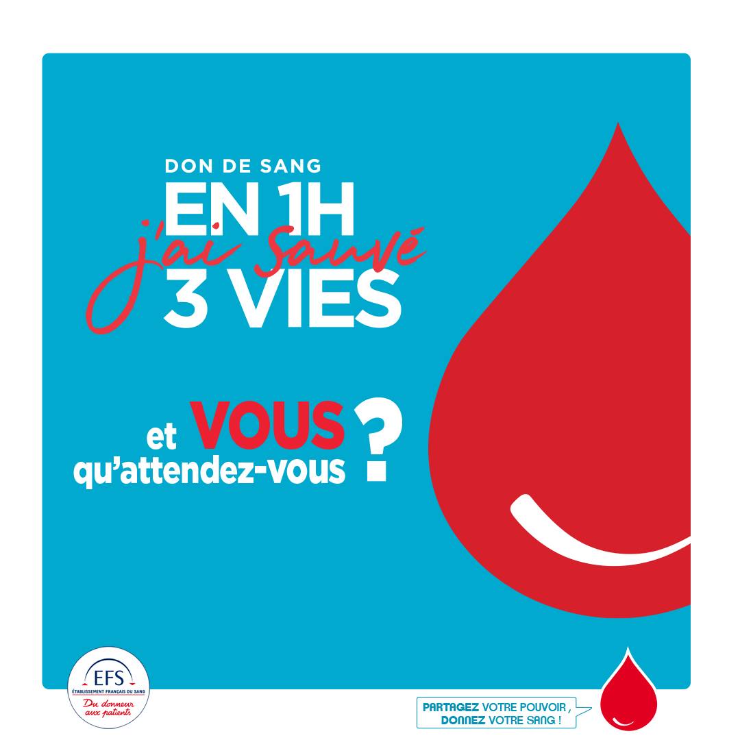 You are currently viewing Collecte du don du sang le 25 septembre, venez nombreux !